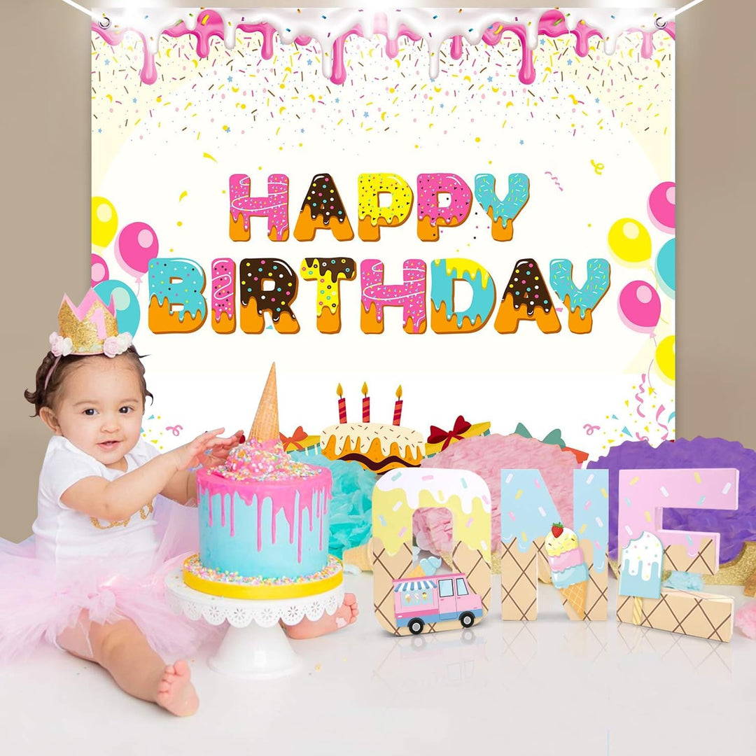Party Propz Birthday Backdrop for Decoration - Backdrop for Decoration (4x5 Ft, Flex) | Birthday Decoration Items | Backdrop for Birthday Decoration | Happy Birthday Banner for Kids