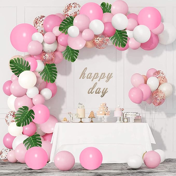 Party Propz Pink Balloons Garland Arch Kit- 51Pcs For Birthday Decoration Items For Girls/Bride To Be Balloon/Girl Arrival Kit/Baby Theme Parties/1St Birthday Decoration For Baby Girl(Multi Color)