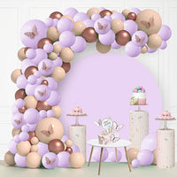 Party Propz Butterfly Theme Birthday Decoration - 73Pcs Butterfly Decoration Items / Purple Birthday Decoration / Birthday Decoration Items for Girl / 3D Golden Butterfly Decoration / Pastel Balloons