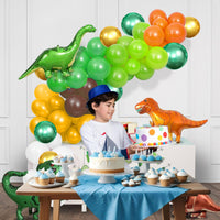 Dinosaur Theme Birthday Decoration Kit – 77 Pcs with Dino Balloons, Banner & More