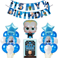 Party Propz 6 Months Boss Baby Birthday Decorations Items-Pack Of 47 Pcs Its My Half Birthday Decorations|Baby Boss Theme Birthday Decorations|Half Birthday Decoration For Baby (Cardstock)
