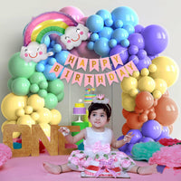Rainbow Theme Birthday Decoration Kit – 63 Pcs