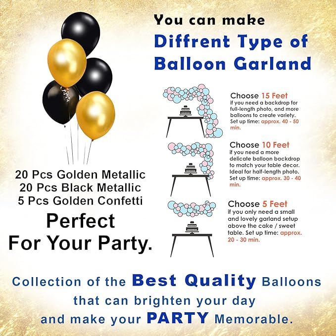 Party Propz Happy Anniversary Decoration Items - Pack of 54 Golden Wedding Anniversary Decoration Items | Golden Anniversary Decoration Items | Anniversary Decoration for Couple, Boyfriend, Husband