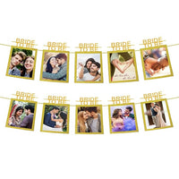 Party Propz Bride To Be Decoration Set - 1Pcs Gold Glittery Bride To Be Photobooth | Bachelorette Party Decorations | Bride To Be Accessories | bachelorette party props | Bride To Be Props (Cardstock)