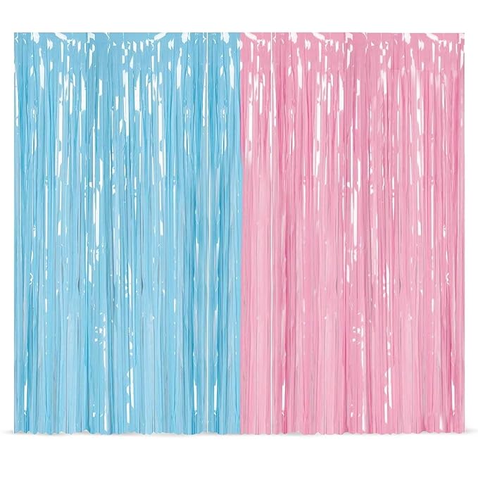 Party Propz Baby Shower and Foil Curtain 2Pcs Set for Maternity ,Balloons Banner (cardstock) Baby Shower Mom to Be Photoshoot Party Décor Material Items Supplies/ Props for Decorations