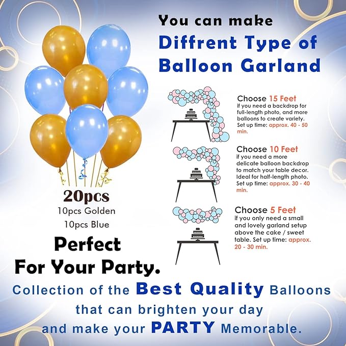 Party Propz Half Birthday Decorations For Baby Boy Combo- 51Pcs Set For 6 Months Birthday Decorations For Boy & Girls - Half Bday Banner (cardstock), Balloons, Foil Balloon, Photo Booth, Foil Curtains