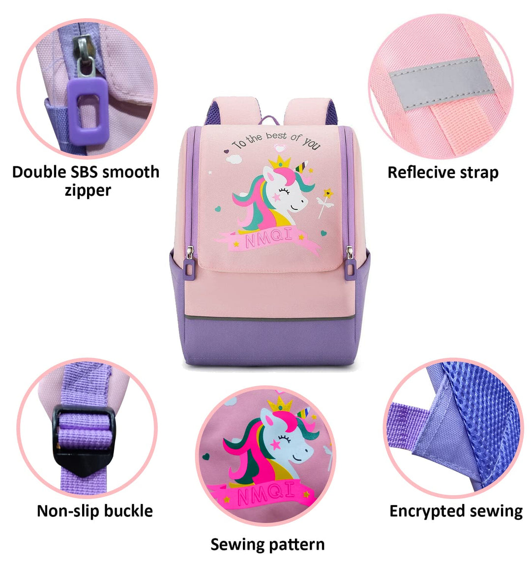 Party Propz Unicorn Bags for Girls Kids- Backpack for Girls with Small Unicorn Pouch | Unicorn Bag for Kids | School Bag for Boys Kids | Small Bag for Kids Boys | Shoulder Bag for Kids | Kids Book Bag