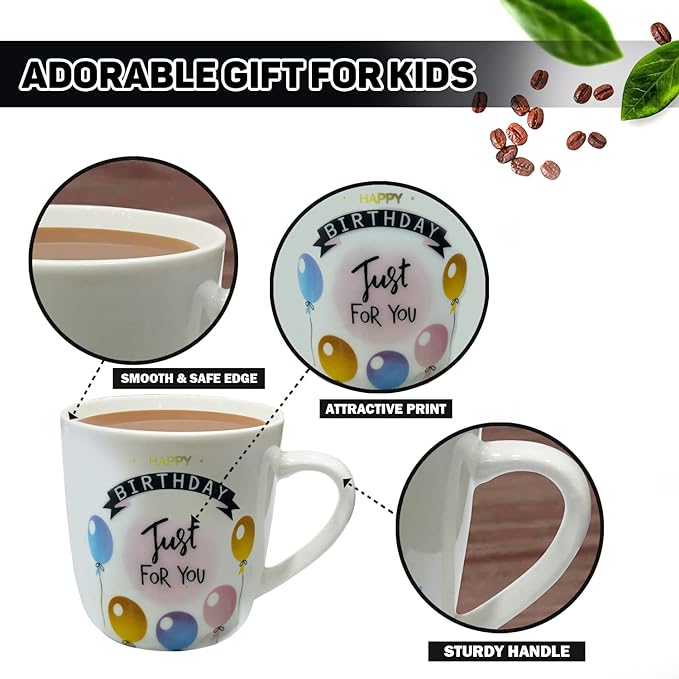 Party Propz Cute Coffee Mugs - 330 ML Funny and Cute Coffee Mugs for Couples | Cute Mugs for Coffee | White Coffee Mugs | Tea Mugs | Coffee Mugs Set | Gift for Wedding Day | Gift for Wife