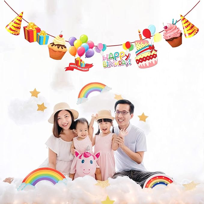 Party Propz 1Pc Happy Birthday Character Banner for Birthday Decoration / Adults Birthday / Kids Birthday Multicolor