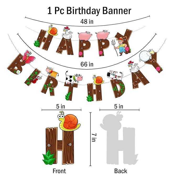 Party Propz Jungle Theme Birthday Decoration - 68 Pcs, Birthday Decorations For Boys, Girls | Jungle Safari Birthday Decoration Items For Kids | Animal Foil Balloons, Cake Topper, Banner (cardstock)