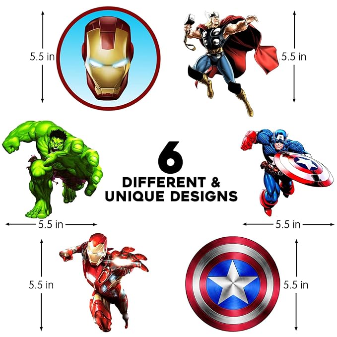 Party Propz Superhero Theme Birthday Decoration For Boys Swirls Hanging- 6pcs Superhero Theme Supplies / Birthday Decorations Kit For Boys