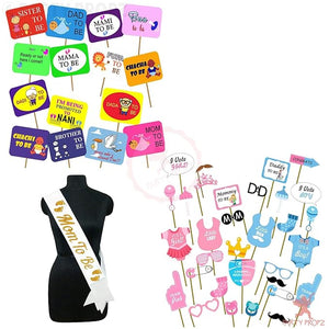 Party Propz Baby Shower Decoration Combo - Baby Shower Party Supplies | Baby Shower Party Decoration | Baby Shower Decoration At Home | Baby Shower Props | Baby Shower Decoration Items