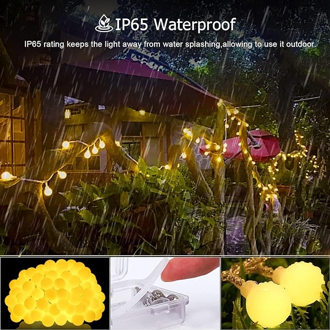 Party Propz Bubble Ball Lights for Decoration - 14 Feet, 14 Led Ball Lights for Decoration for Xmas | Christmas Lights for Decoration | Warm String Lights for Home Decoration