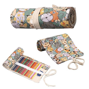 Party Propz Roll Up Pencil Pouch- 1Pc Paint Brush Pouch for Artists | Roll Up Pencil Case Kids and Adult | Color Pencil Case Pouch | Pencil Wrap Roll Up Case | Coloring Roll Paint Brush Roll Up Pouch