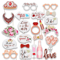 Bride to Be Photobooth Props - 23 Pcs Bride to Be Props for Bachelorette Party | Bachelorette Party Decorations | Bachelorette Party Props | Bridal Shower Decorations Kit (Cardstocks)