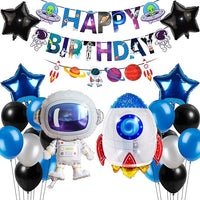 Party Propz Space Theme Birthday Decoration Kit - 50Pcs, Planet Theme Birthday Decoration | Astronaut Theme Birthday Decoration | Rocket Theme Birthday Decoration | Space Theme Decoration |