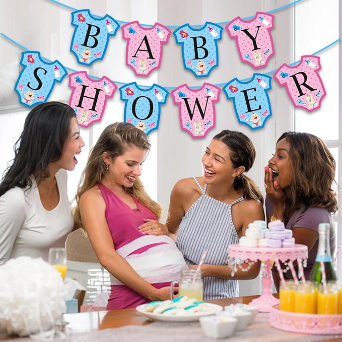 Party Propz Baby Shower Decoration Items - 1 Pack of Mom To Be Decoration | Lightweight Baby Shower Banner (Cardstock) | Beautiful Baby Shower Backdrop Decoration | Cute Baby Shower Party Decoration