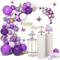 Party Propz Black Golden balloons Garland Arch Kit - 105Pcs Set for Birthday Theme Party Decorations/Husband, Wife Balloon Decoration/Metallic Ballon Decoration Pack/Black Balloons