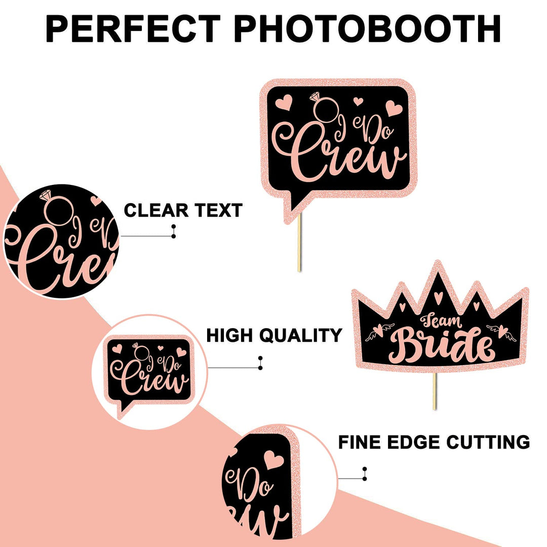 Party Propz Bride to Be Props - 10Pcs, Bride to Be Props for Bachelorette Party | Bride to Be Photobooth Props | Bride to Be Decoration | Bride to Be Photo Booth Props for Bachelorette Party, Wedding