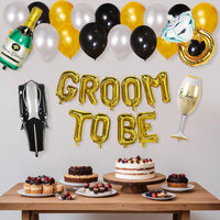 Groom To Be Decoration Set of 24 – Banner, Sash, Balloons in Multicolour, Party Ready
