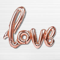 Rose Gold Foil Love Balloons For Decoration - 1pc, 26 inch Valentine Balloons Decoration