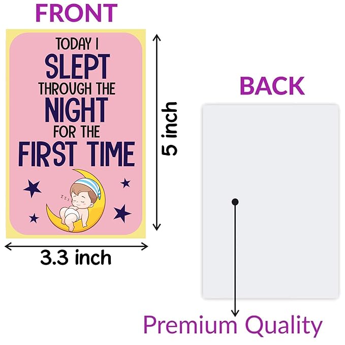 Party Propz Baby Milestone Cards for New Born 36Pcs Multicolor Baby Monthly Milestone Cards Or Milestone Stickers 1-12 Month Milestone Card Newborn Girl Child Baby Card Monthly Photoshoot Accessories