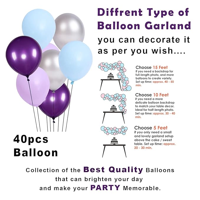 Party Propz Mermaid Theme Birthday Decorations - Cute 51 pcs Birthday Decoration Items For Girl | Mermaid Theme Birthday Foil Balloon | Mermaid Balloons for Birthday Decoration