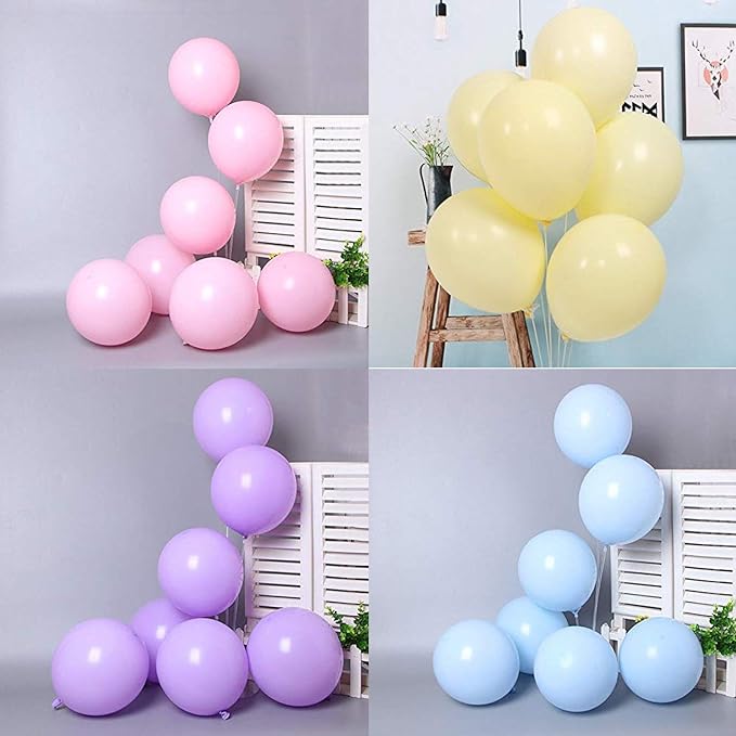 Party Propz Pastel Balloons Arch Decorations- 115Pcs Garland for Combo Birthday Decoration/ Unicorn Theme/ Candy/ Donut/1st First Years Baby/Bachelorette