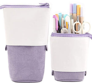 Party Propz Purple Pencil Pouch for Girls -Telescopic Pencil Pouches for Stationary | Aesthetic Pencil Case for College Students | School Pouch, Girls Stylish Korean Bag | Japanese Stationery Pouch