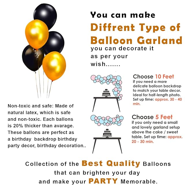 Party Propz Happy Anniversary Decoration Items With Led Fairy Light - 47Pcs Combo with Anniversary Banner (cardstock), Metallic & Foil Balloons, Golden Foil Curtains - Marriage Decorations Set