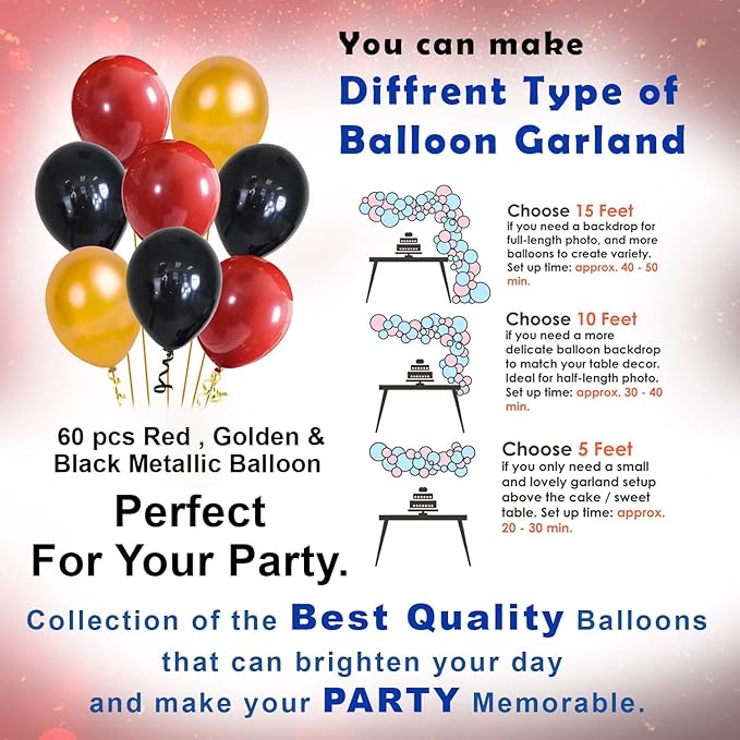 Party Propz Happy Anniversary Decoration Items Kit - 71Pcs Happy Anniversary Balloons Set | Wedding Anniversary Decoration Items | Happy Anniversary Banner | Anniversary Balloons for Decoration