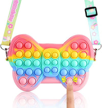 Party Propz Pop It Bag for Girls - Rainbow Butterfly Pop It Pouch | Sensory Silicone Popit Bag for Girls, Women, Kids | Return Gift for Kids | Popit Pouch | Fidget Toys for Anxiety Stress Relief