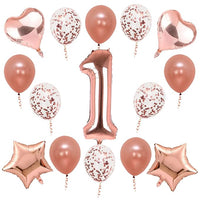 Party Propz Rose Gold Age Birthday Combo (No.1 Set)