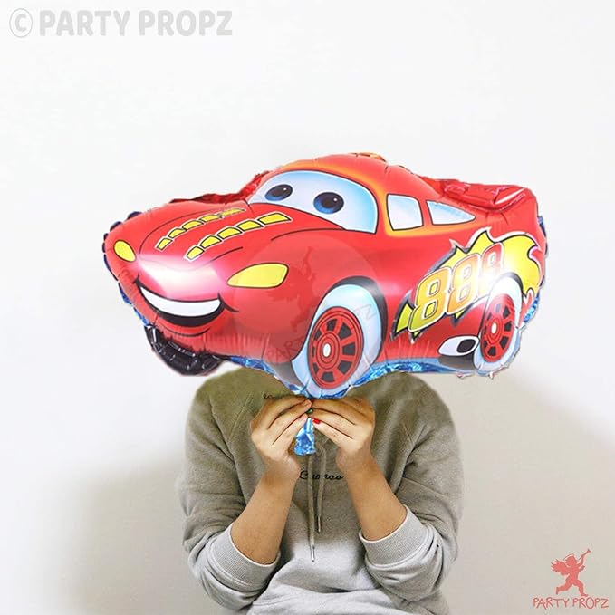PARTY PROPZ THEME CAR THEME FOIL BALLOON BOUQUET SET OF 5/ CAR PARTY DECORATION/CAR PARTY SUPPLLY