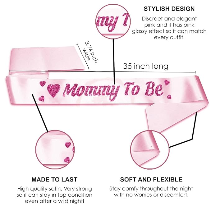 Party Propz Baby Shower Combo Decorations Material Set - 77Pcs Baby Shower Photobooth Props, Latex Balloon, Feet Foil Balloon, Bottle Foil Balloon, Sash and Badge, Maternity, Pregnancy Photoshoot