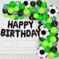 Party Propz Football Theme Birthday Decorations - 92 Pcs Happy Birthday Decorations for Boy | Soccer Theme Birthday Decoration Items | Football Balloons for Decoration | Kids Birthday Decorations