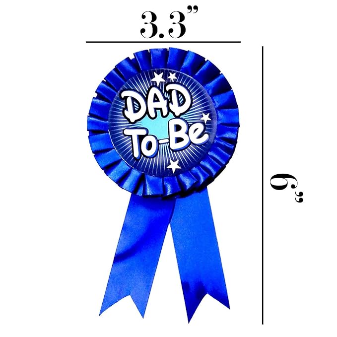 Party Propz Dad to Be Badge - Baby Shower Decoration Items | Mom to Be Dad to Be Decoration Item | Dad to Be Badge For Baby Shower, Coming Soon Party Decoration | Baby Shower Props For Photoshoot