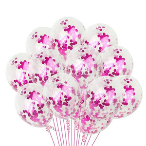 Party Propz Rubber Pack Of 50 Pcs Pink Confetti Balloons For Girls Birthday Decoration/Birthday Decoration