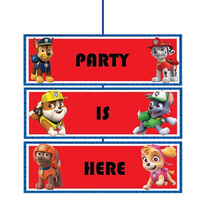 Party Propz Happy Birthday Decoration - 1pc Birthday Cartoon Decoration Items | Dog Theme Birthday Decorations | Welcome Board For Birthday | Birthday Door Decoration