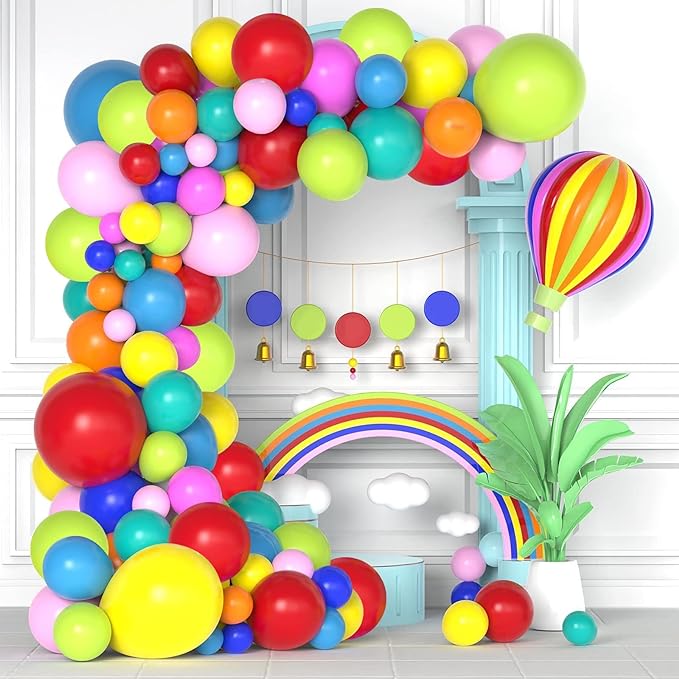 Party Propz Multicolor Metallic Balloons - Pack of 50 Pcs | Happy Birthday Decoration Items for Boy and Girl | Multicolor Metallic Balloons for Birthday Decoration | Anniversary Decoration Items