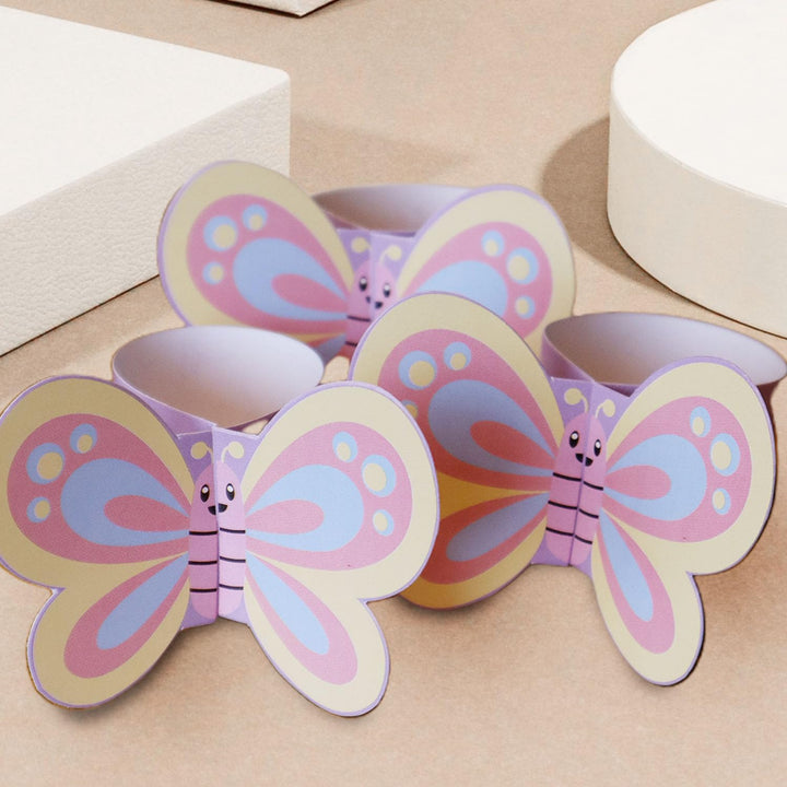 Party Propz Butterfly Theme Party Favours Pack - 10Pcs, Butterfly Wrist Bands | Return Gifts For Kids | Butterfly Theme Birthday Decoration | Wrist Band For Kids | Butterfly Theme Return Gifts