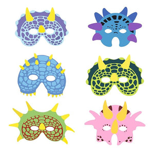 Party PropzTM Dinosaur Mask Pack of 8 Pieces / Dinosaur Supplies / Dinosaur Decoration / Dinosaur Birthday Supplies / Dinosaur Birthday Decoration