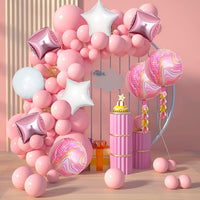 Party Propz Pink Birthday Decorations For Girls Balloon Garland Arch Kit- 55Pcs Happy Birthday Balloon Decoration Girls, Women, Wife/Balloon Garland Kit/Pink Metallic Balloons/Balloon Items For Décor