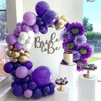 Party Propz Rubber Balloons For Decoration - 83 Pcs Purple Balloons For Birthday Decoration|Balloon Garland Arch Kit|Blue And White Balloons For Decoration|Balloons For Party Decoration|Balloon Arch