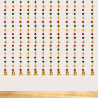 Door Hanging for Home Decoration - 12 Pcs Toran | Pom Pom Latkan | Traditional Pooja Decor
