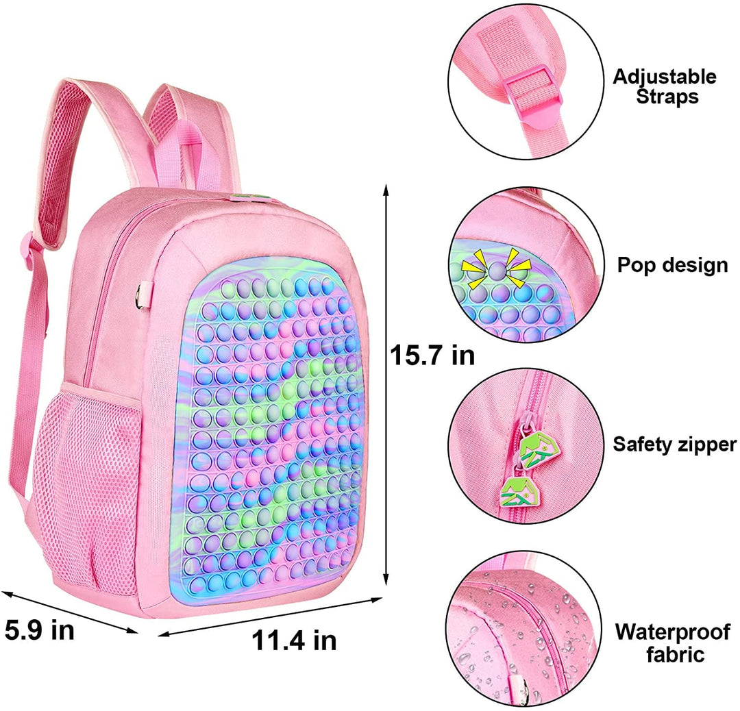 Party Propz Pop It Bags - Set of 1 | Pop It Bag for Girls School | Pop It Bag for Boys | Pop It Bag for Kids | Bag for Children, Pop It Backpack | Small Bags for Kids, Back Bag for Children