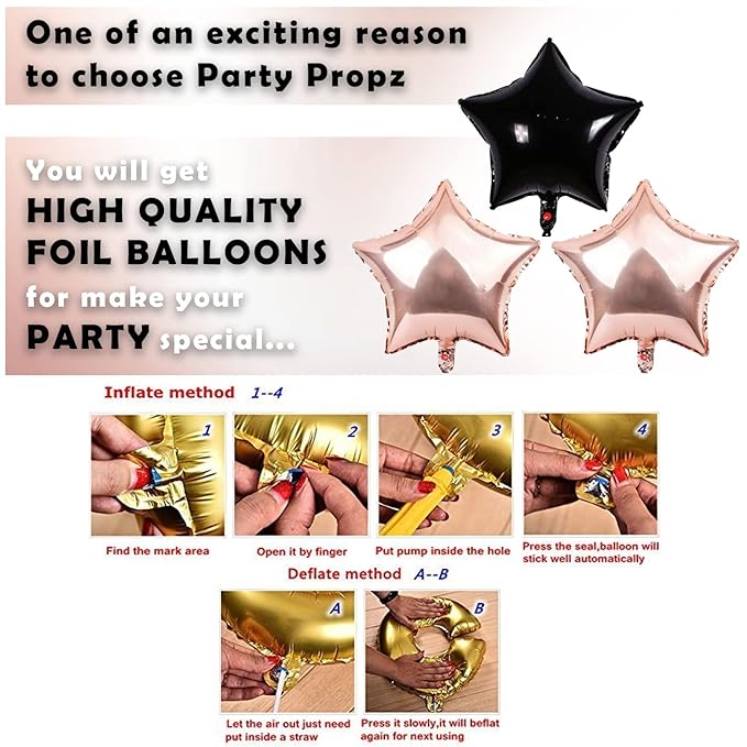Party Propz Happy Anniversary Decoration Items Kit - 63Pcs Rose Gold Wedding Anniversary Decoration Items|Happy Anniversary Banner|Anniversary Decoration For Couple,Boyfriend,Husband,Wife,Girlfriend