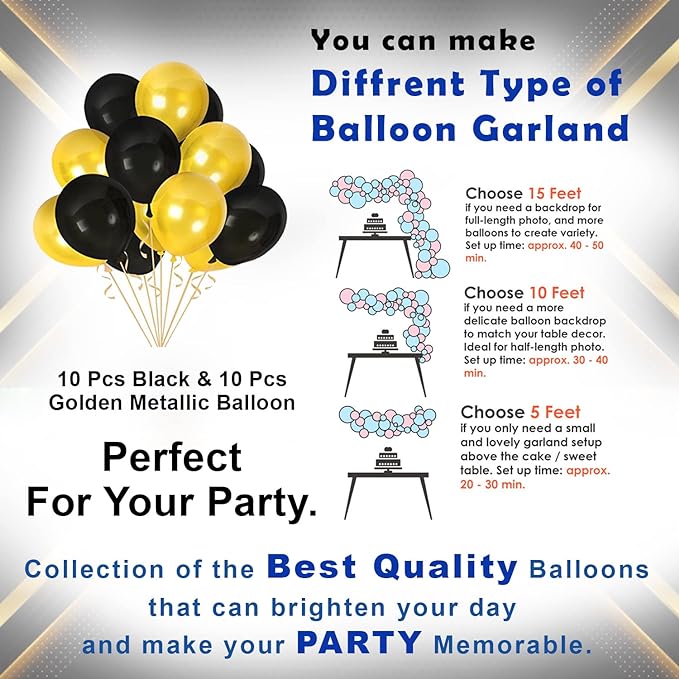 Party Propz 18Th Birthday Decorations For Girls&Boys - 33 Items Combo Set Golden & Black -Birthday Balloons For 18Th/ Happy Birthday Decoration Set For Girls&Boys / 18 Years