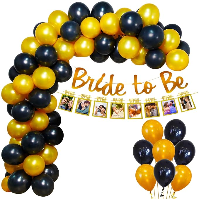 Party Propz Bride To Be Decoration Set Combo - 36 Pcs, Bachelorette Party Decorations | Foil, Metallic Balloons For Decorations | Bride To Be Sash | Bridal Shower Decorations Kit | Bachelorette Set