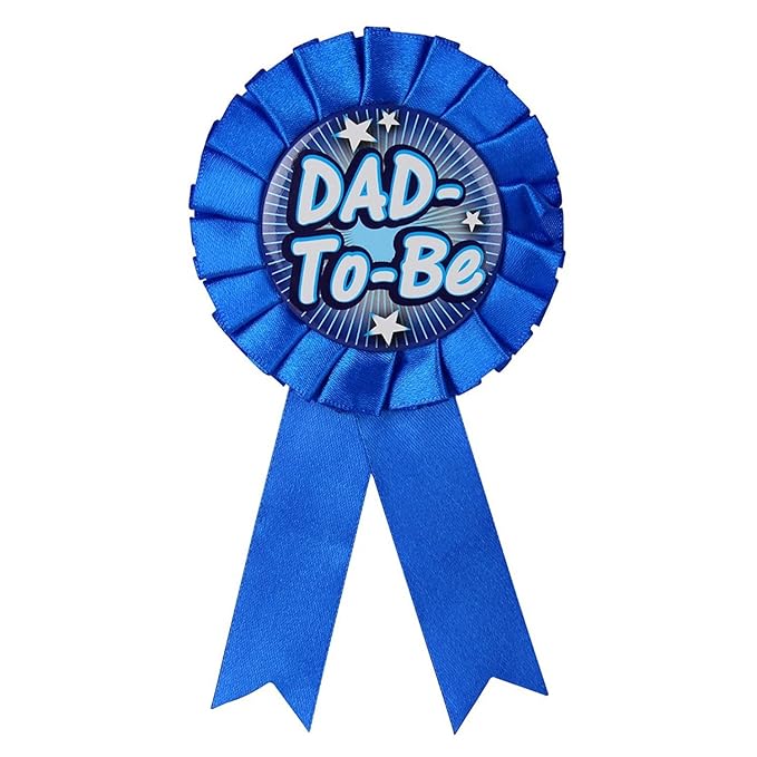 Party Propz Dad to Be Badge - Baby Shower Decoration Items | Mom to Be Dad to Be Decoration Item | Dad to Be Badge For Baby Shower, Coming Soon Party Decoration | Baby Shower Props For Photoshoot
